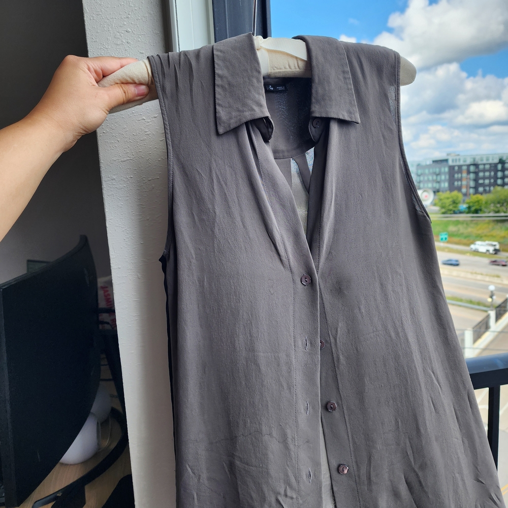 Theory Silk Sleeveless Blouse (Small/Petite)
